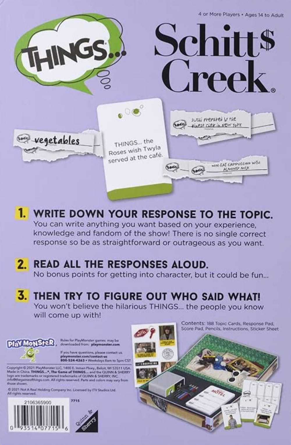 Things… Schitt’s Creek Edition  (4+) board game collectible [Barcode 093514077149] - Main Image 2