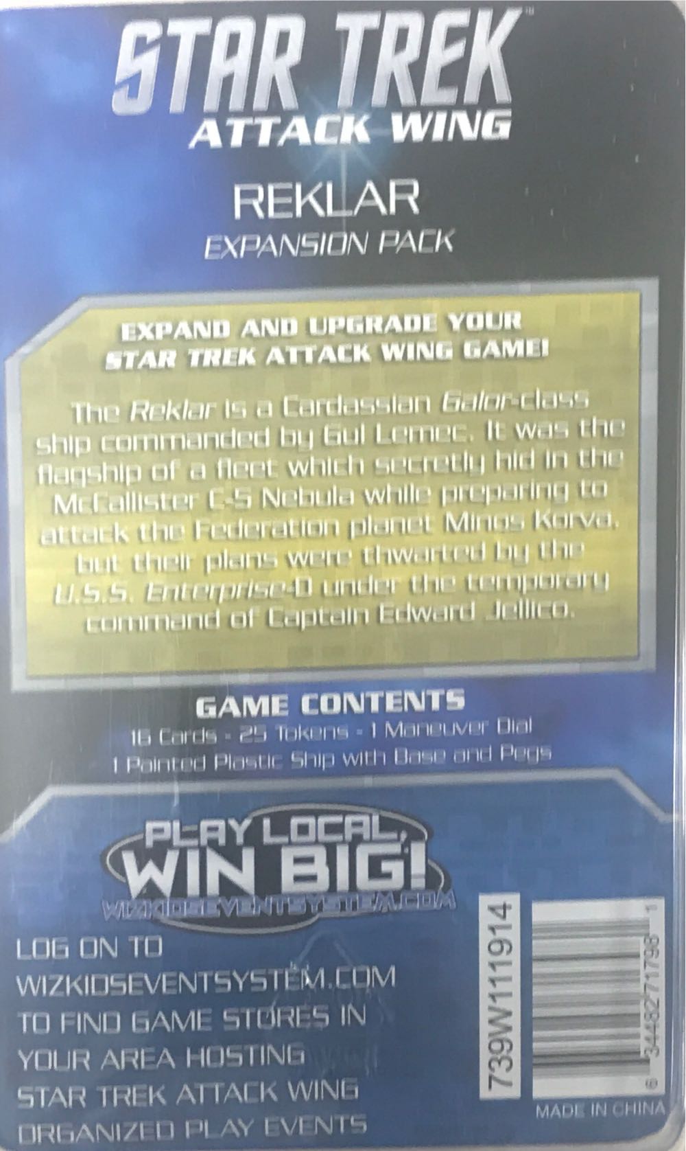 Star Trek Attack Wing Reklar  board game collectible [Barcode 634482717981] - Main Image 2