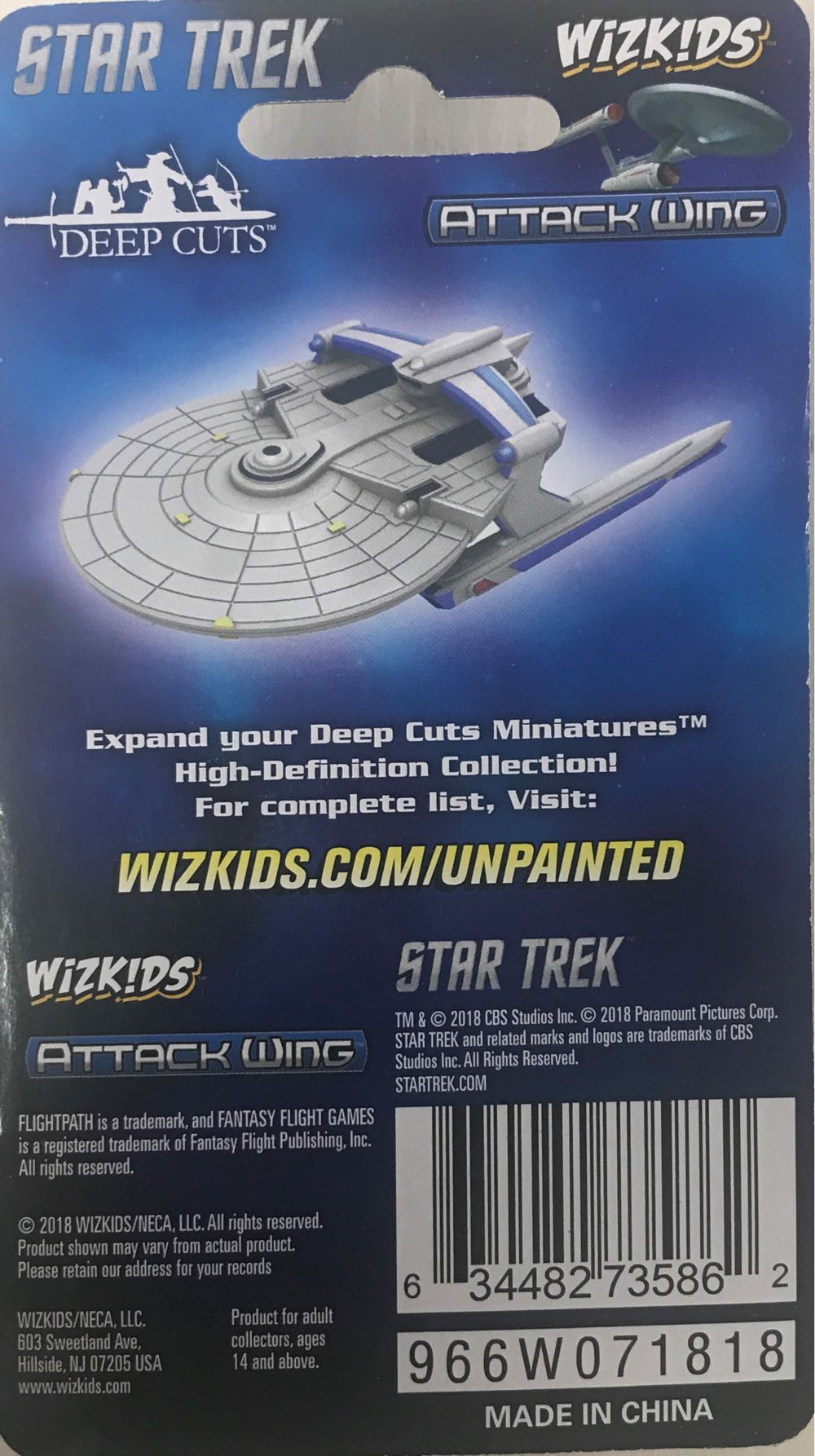Star Trek Attack Wing Miranda Class 73586 Accessories Primed  board game collectible [Barcode 634482735862] - Main Image 2