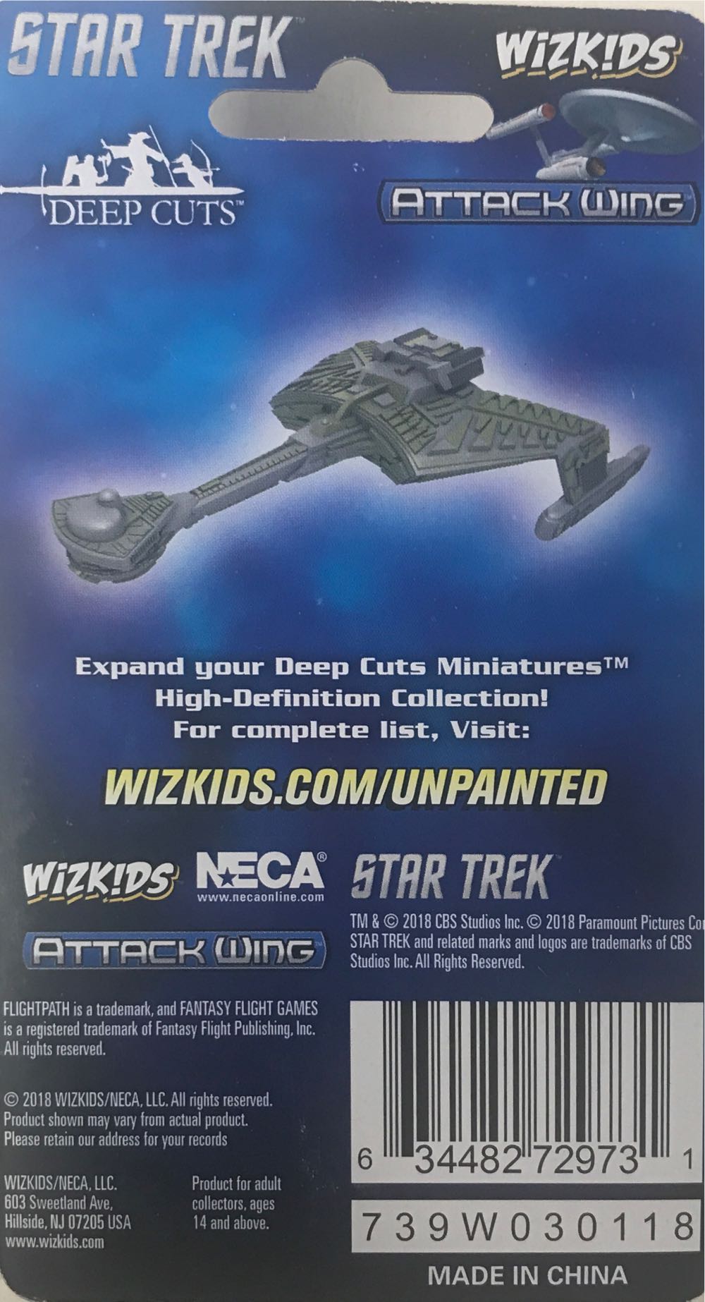 Star Trek Attack Wing Vor’cha Primed  board game collectible [Barcode 634482729731] - Main Image 2