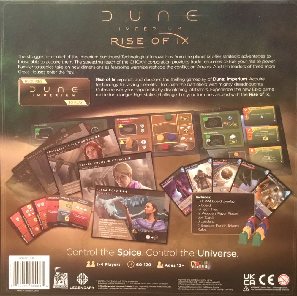 Dune Imperium: Rise of IX  (1-4) board game collectible [Barcode 810058800084] - Main Image 2