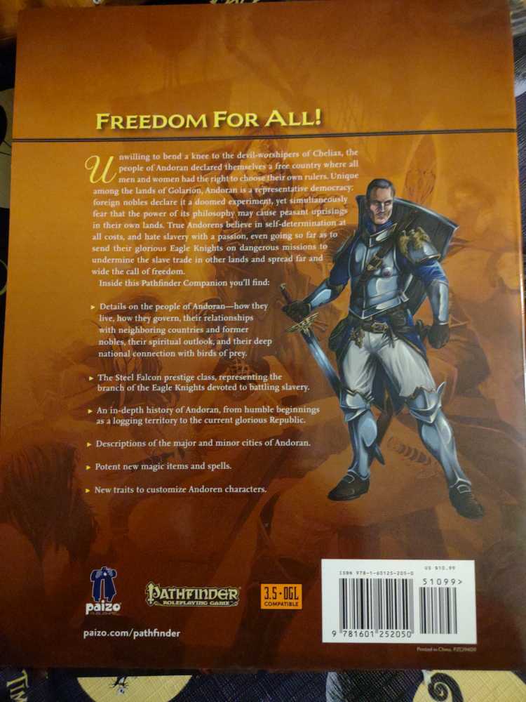 Andoran, Spirit Of Liberty  board game collectible [Barcode 9781601252050] - Main Image 2