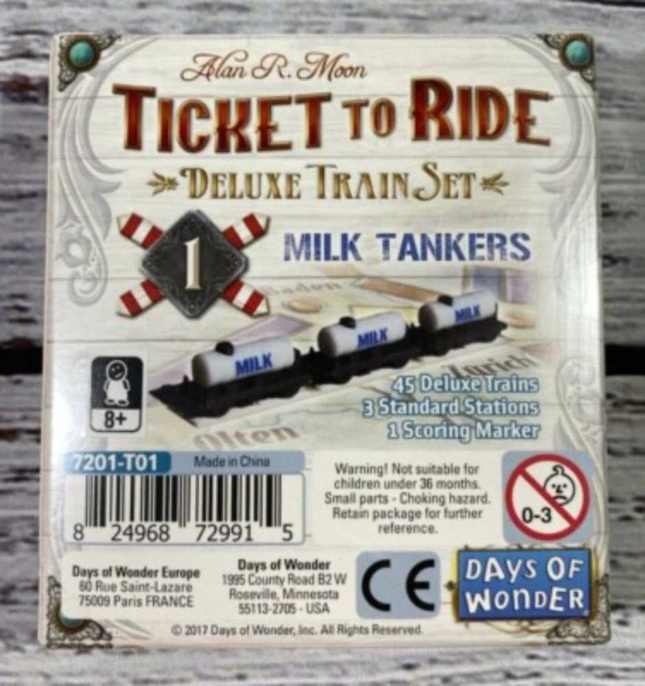 Ticket To Ride: Deluxe Train Set - White  board game collectible [Barcode 824968729915] - Main Image 2