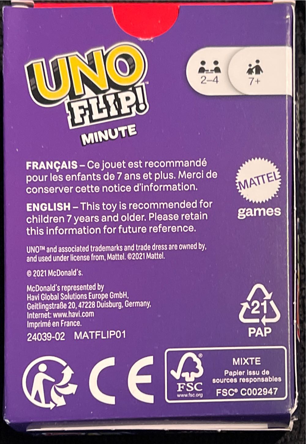 McDonald’s Flip Minute  board game collectible - Main Image 2