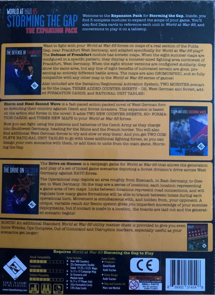 World At War 85 Volume 1: Storming The Gap - The Expansion Pack  (1-2) board game collectible [Barcode 639302314548] - Main Image 2