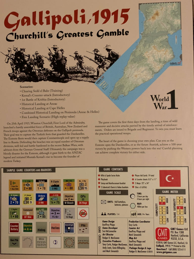 Gallipoli, 1915 Churchill’s Greatest Gamble  (1-4) board game collectible [Barcode 817054011537] - Main Image 2