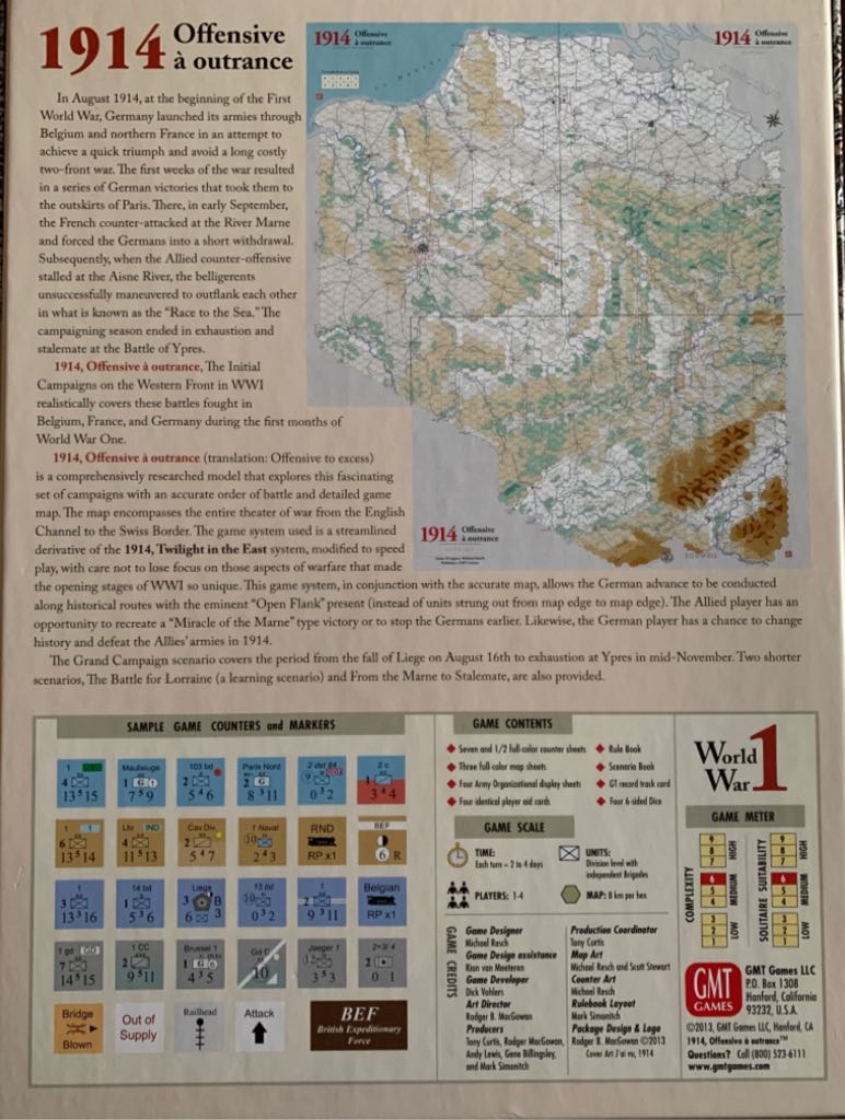 1914 Offensive a outrance  (1-4) board game collectible [Barcode 817054010479] - Main Image 2