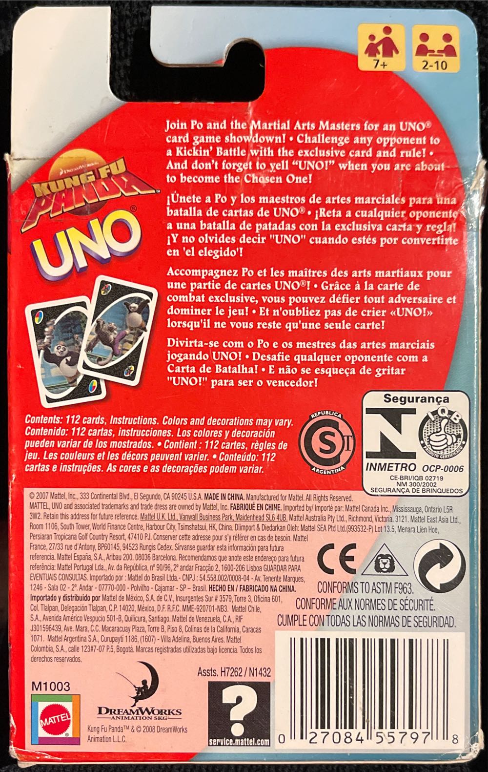Kung Fu Panda Uno  board game collectible - Main Image 2