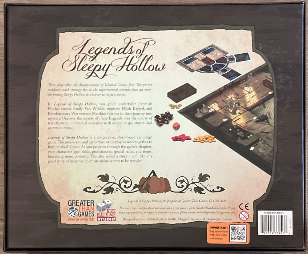 Legends Of Sleepy Hollow  (1-4) board game collectible [Barcode 798304339406] - Main Image 2