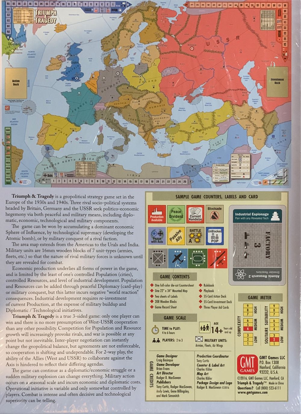Triumph And Tragedy: European Balance Of Power  (2-3) board game collectible [Barcode 817054010851] - Main Image 2