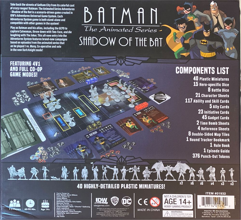 Batman: The Animated Series-Shadow Of The Bat  (1-5) board game collectible [Barcode 827714019322] - Main Image 2