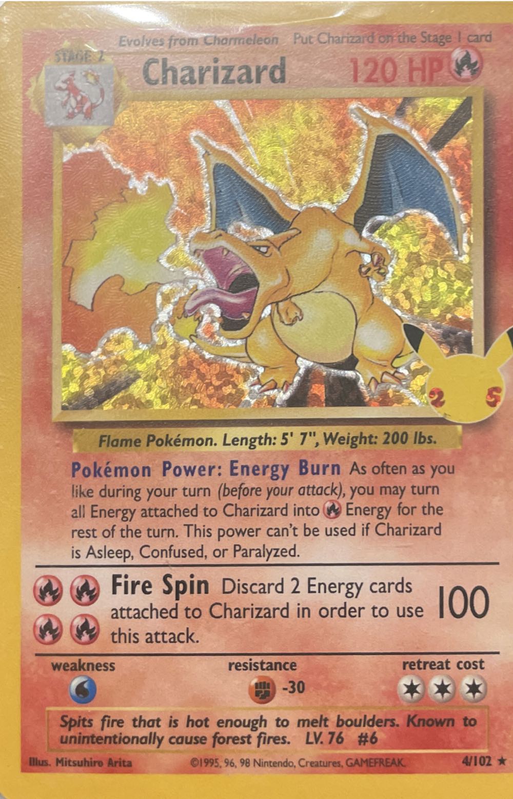 First Edition Celebrations Charizard  board game collectible - Main Image 3
