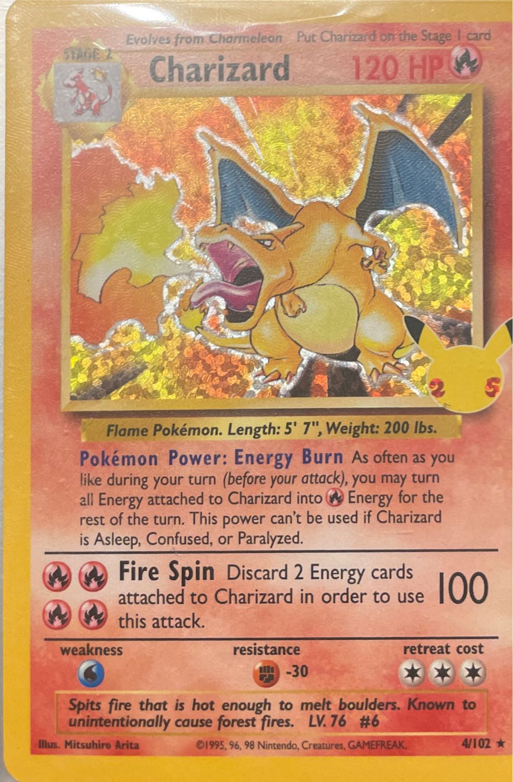 First Edition Celebrations Charizard  board game collectible - Main Image 4