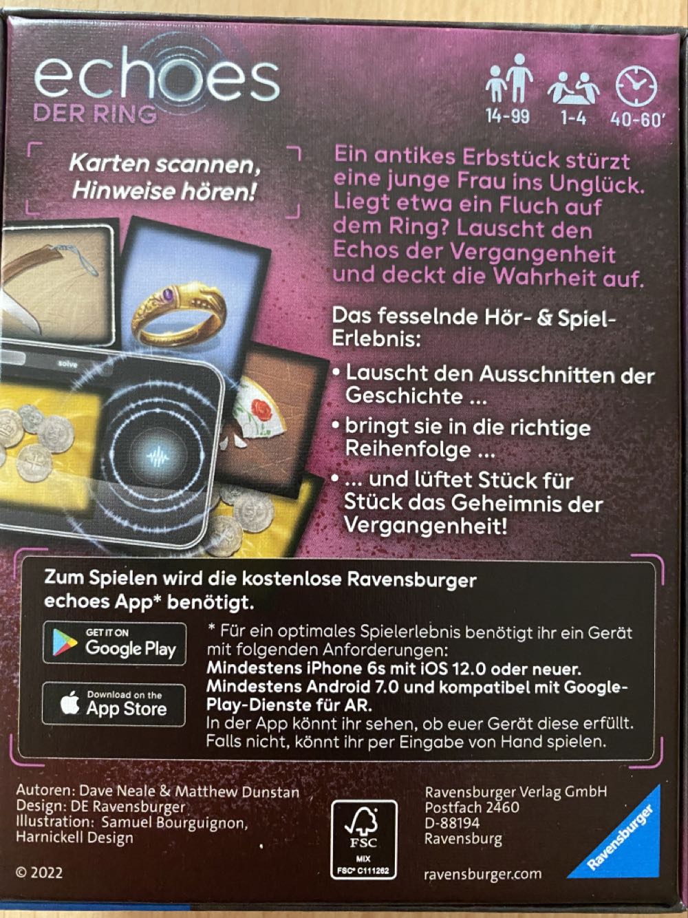 Echoes The Ring New Ovp  (1-4) board game collectible [Barcode 4005556208661] - Main Image 2