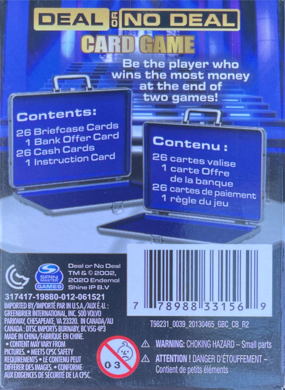 Deal Or No Deal  (2+) board game collectible [Barcode 778988331569] - Main Image 2