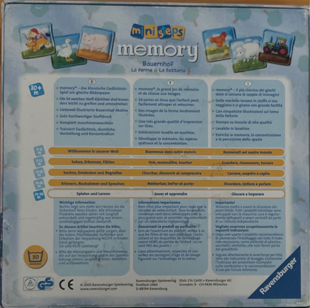 Memory Bauernhof Pexeso  (2-4) board game collectible [Barcode 4005556046195] - Main Image 3
