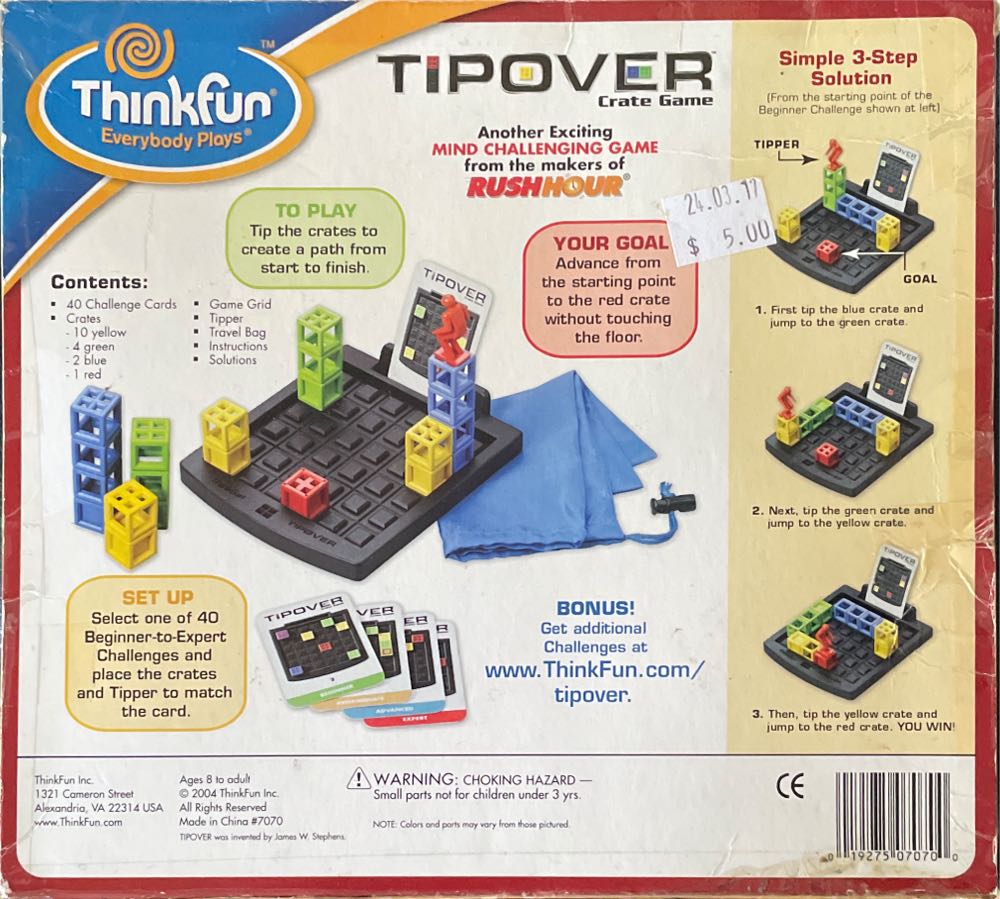 Tipover  (1) board game collectible [Barcode 019275070700] - Main Image 2