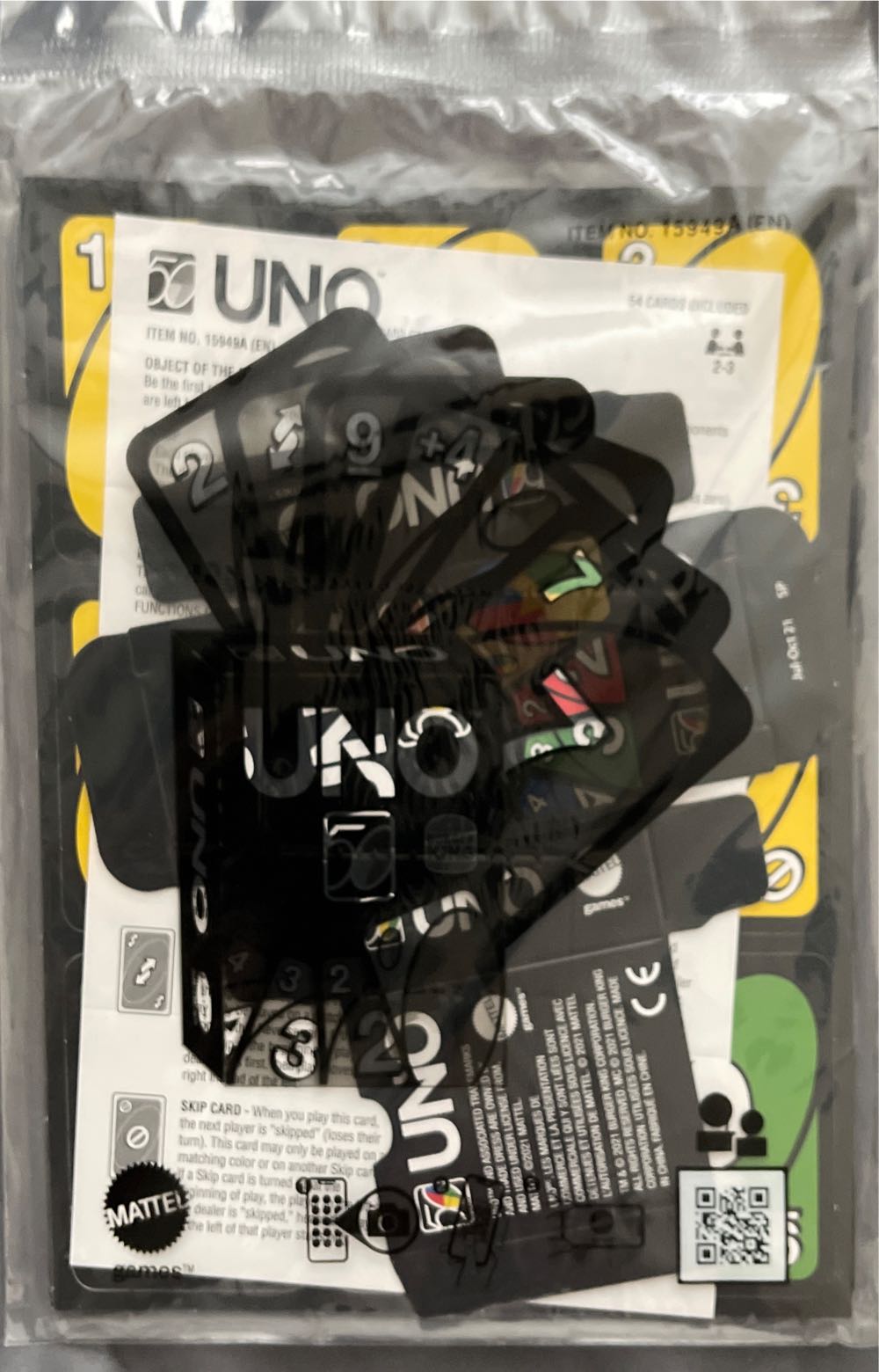 Burger King Kids Meal Uno  board game collectible - Main Image 2