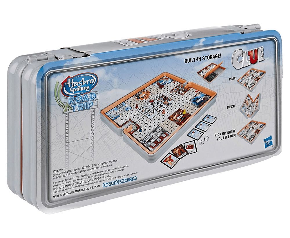 Clue Travel: CLUE® HASBRO SUMMER ROAD TRIP Edition  (3-6) board game collectible [Barcode 630509956234] - Main Image 3