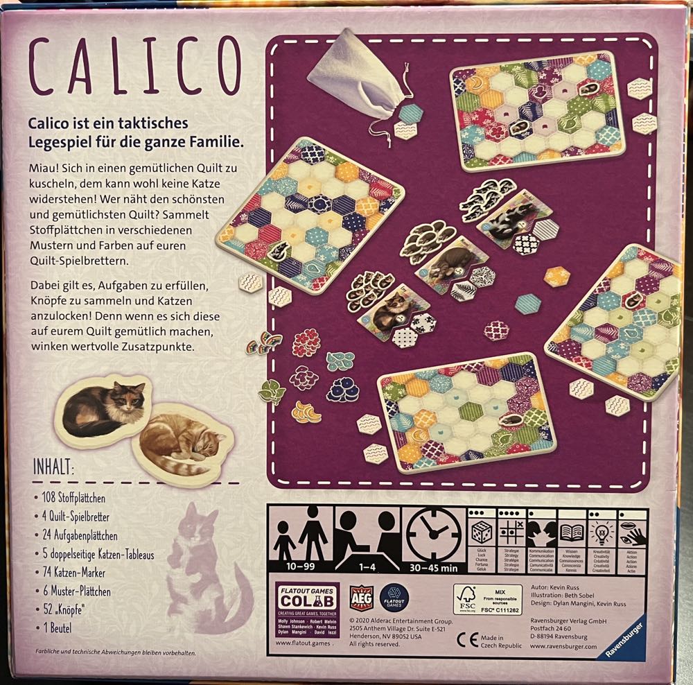 Calico  (1-4) board game collectible [Barcode 4005556270385] - Main Image 2
