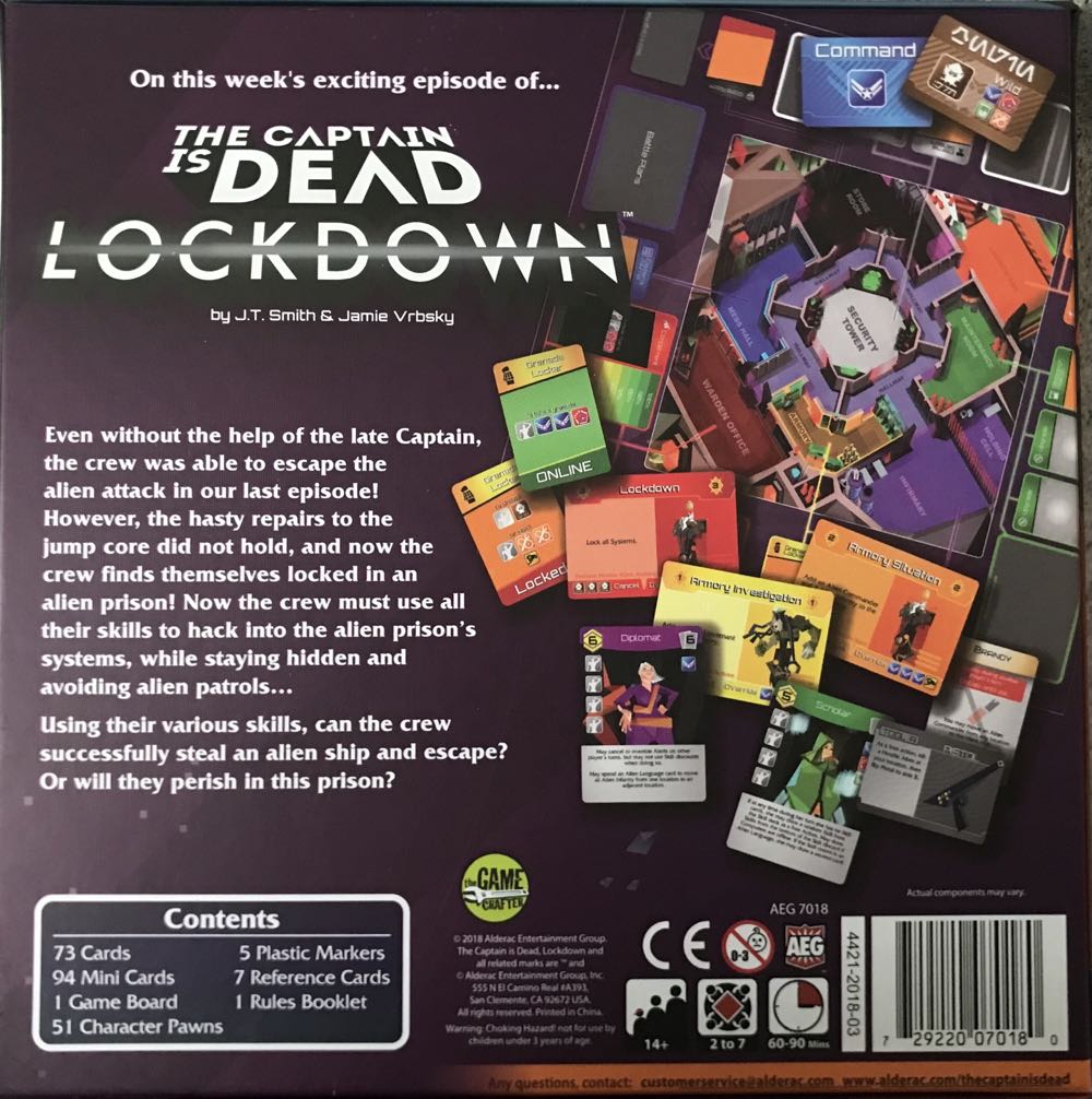 The Captain Is Dead: Lockdown  (2-7) board game collectible [Barcode 729220070180] - Main Image 3