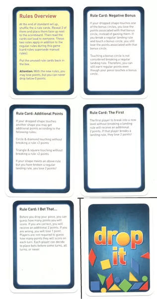 Drop It: Scoring Variant Promos  (2-4) board game collectible - Main Image 2