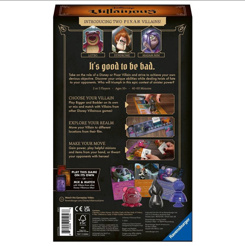 Villainous: Bigger and Badder  (2-3) board game collectible [Barcode 810558019566] - Main Image 2