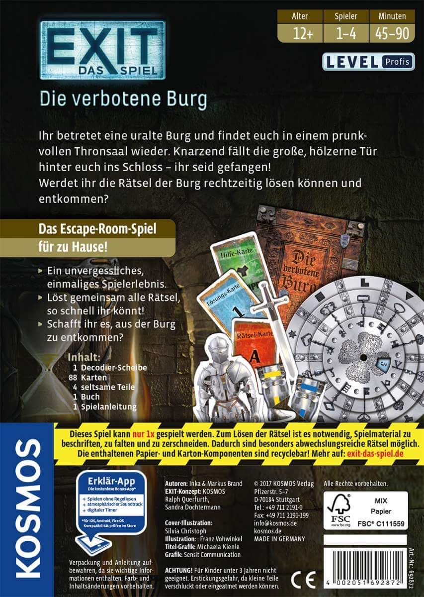 Exit - Die verbotene Burg  (1-4) board game collectible [Barcode 4002051692872] - Main Image 2