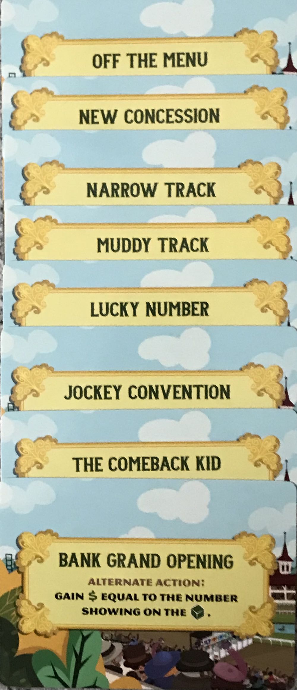 Long Shot: The Dice Game - Track Events  (1-8) board game collectible - Main Image 4