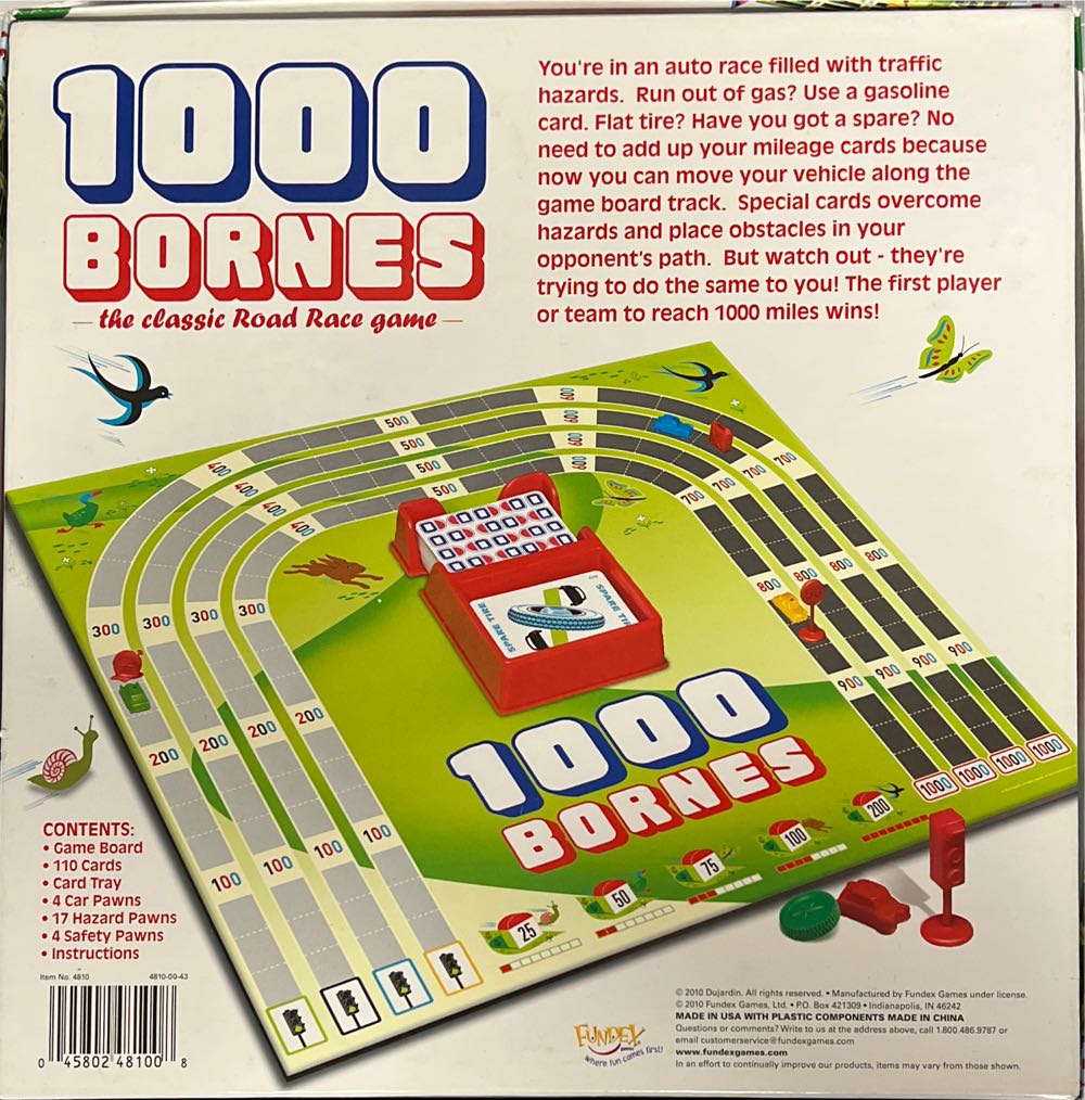1000 Bornes Mille Bornes Classic Road Race Game  board game collectible [Barcode 045802481008] - Main Image 2