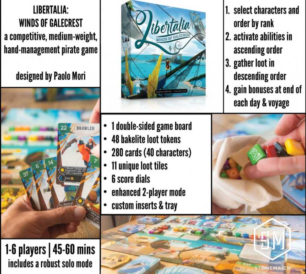 Libertalia: Winds of Galecrest  (1-6) board game collectible [Barcode 787790448952] - Main Image 2