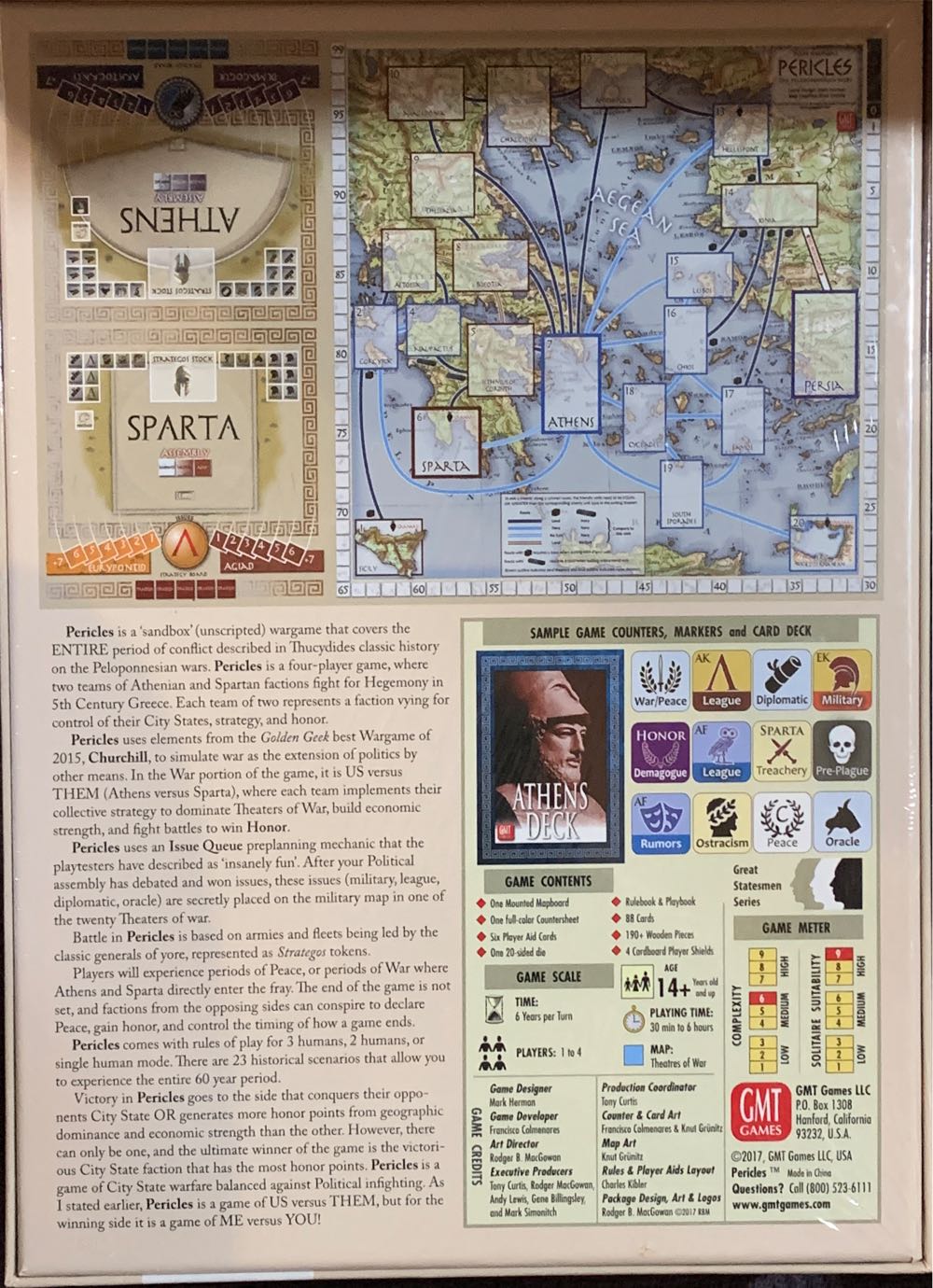 Pericles: The Peloponnesian Wars  (1-4) board game collectible [Barcode 817054011278] - Main Image 2