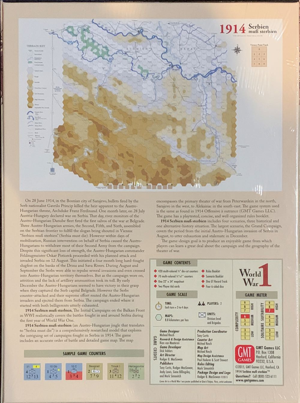 1914 Serbian muss sterbien  (1-2) board game collectible [Barcode 817054010745] - Main Image 2