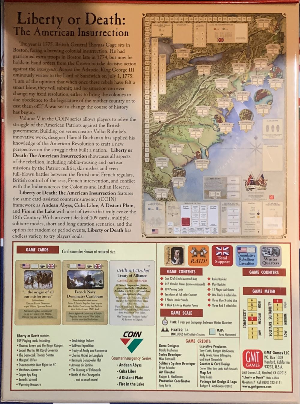 Liberty Or Death: The American Insurrection  (1-4) board game collectible [Barcode 817054010974] - Main Image 2