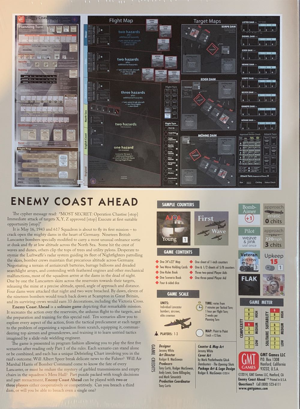 Enemy Coast Ahead: Operation Chastise The Dambuster Raid, 1943  (1-3) board game collectible [Barcode 817054010769] - Main Image 2