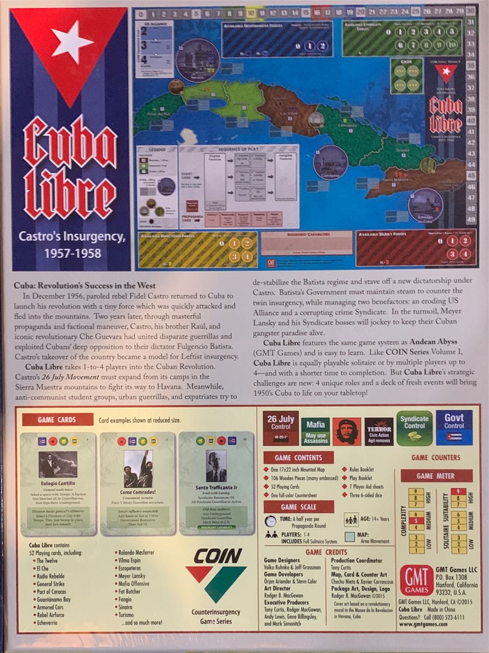 Cuba Libre - Castro’s Insurgency, 1957-1958 2nd Printing  (1-4) board game collectible [Barcode 917054010421] - Main Image 2