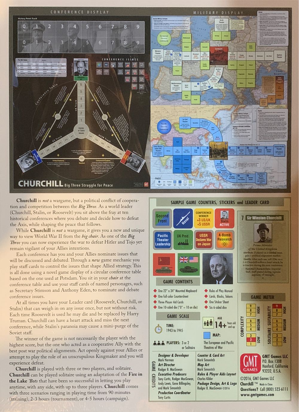 Churchill  (1-3) board game collectible [Barcode 817054010936] - Main Image 2