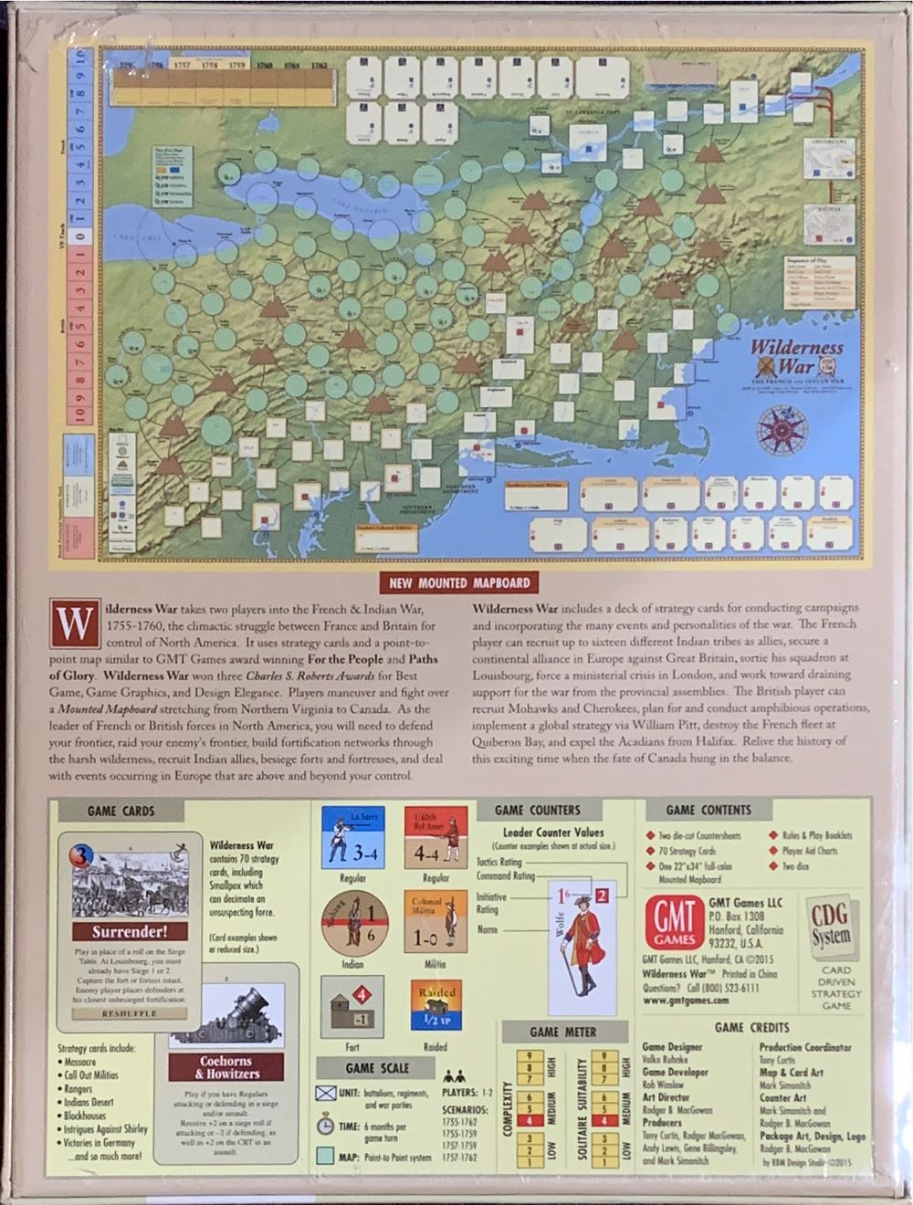 Wilderness War: The French & Indian War  (1-2) board game collectible [Barcode 817054010905] - Main Image 2