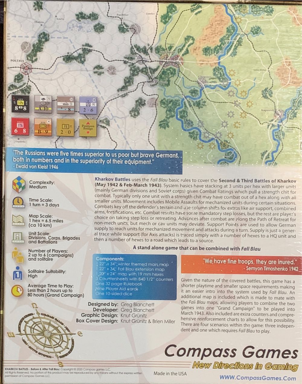 Kharkov Battles: Before and After Fall Blau  (1-2) board game collectible - Main Image 2