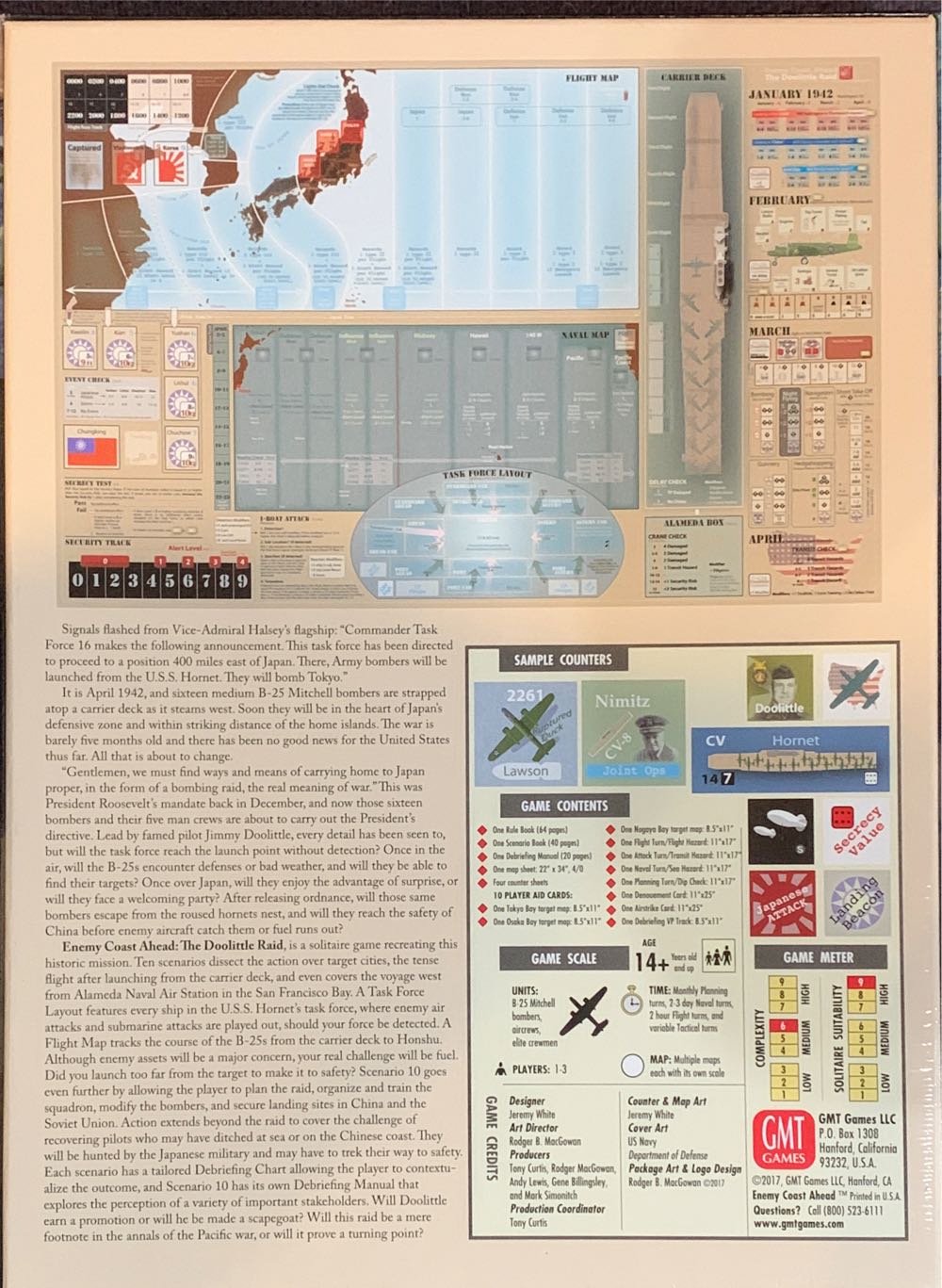 Enemy Coast Head: The Doolittle Raid Tokyo 1942  (1-3) board game collectible [Barcode 817054011360] - Main Image 2