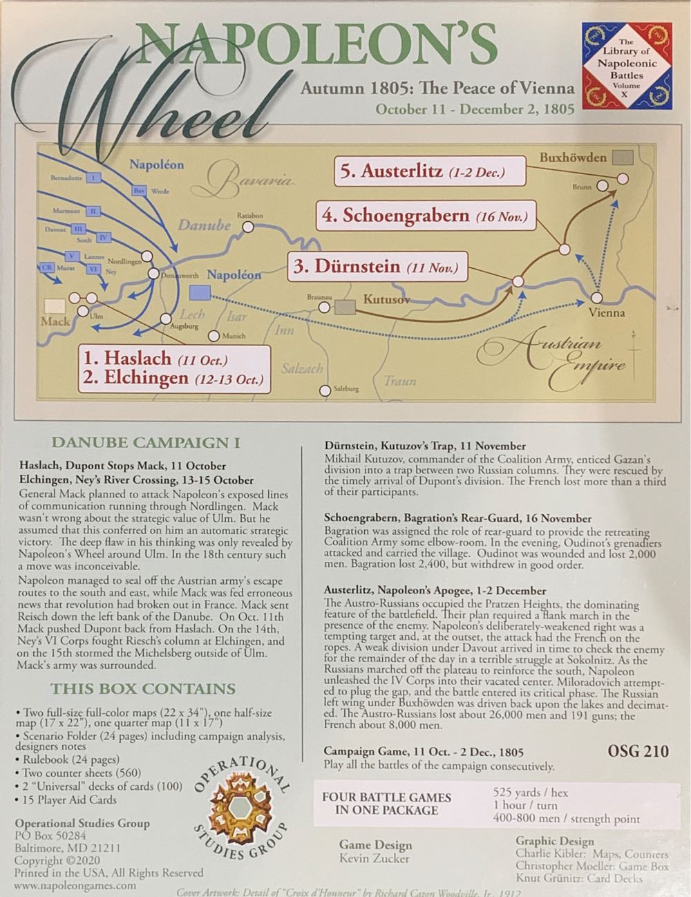 The Library of Napoleonic Battles Vol X: Napolean’s Wheel Autumn 1805  (2) board game collectible - Main Image 2