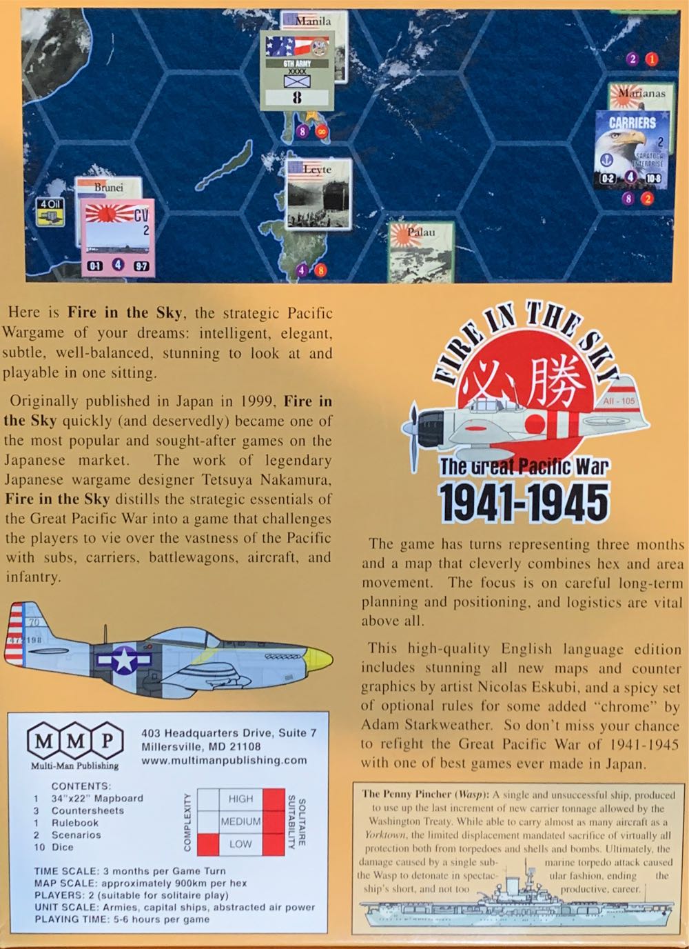 Fire in the Sky: The Great Pacific War 1941-1945  (2) board game collectible - Main Image 2