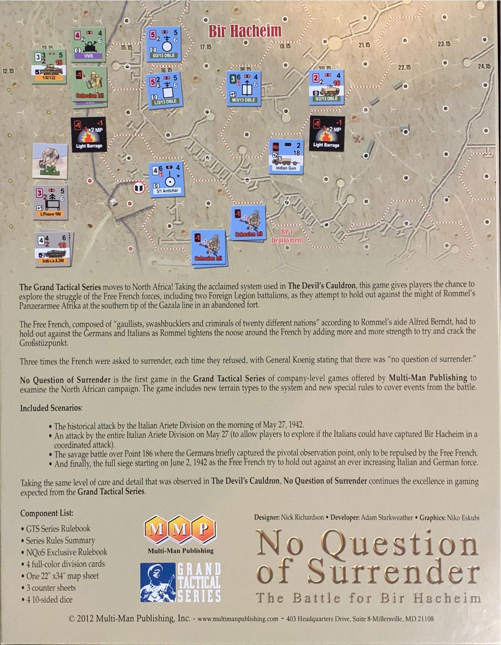 No Question of Surrender: The Battle for Bir Hacheim  (2) board game collectible - Main Image 2