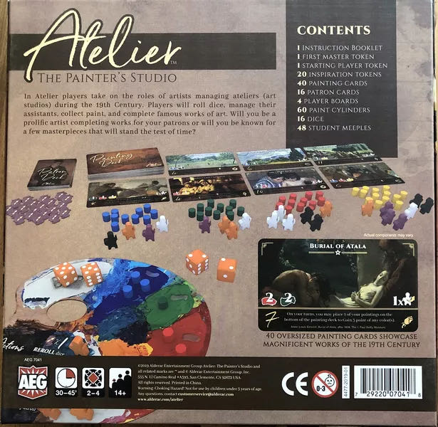 Atelier: The Painter’s Studio  (2-4) board game collectible [Barcode 729220070418] - Main Image 2