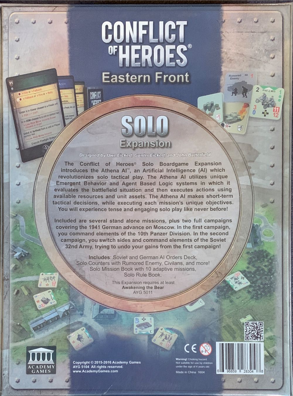Conflict of Heroes: Eastern Front Solo Expansion  (1) board game collectible [Barcode 696859283048] - Main Image 2