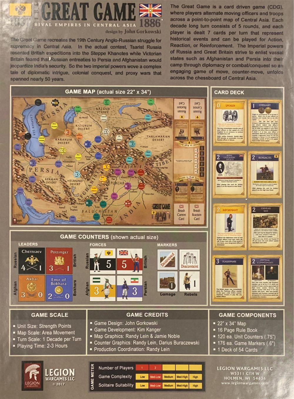 The Great Game: Rival Empires in Central Asia 1837-1886  (1-2) board game collectible - Main Image 2
