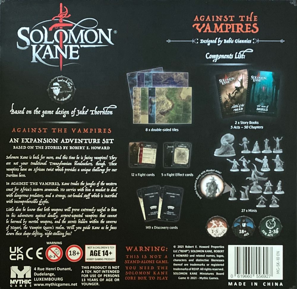 Solomon Kane: Against The Vampires  (1-5) board game collectible [Barcode 619660556927] - Main Image 2