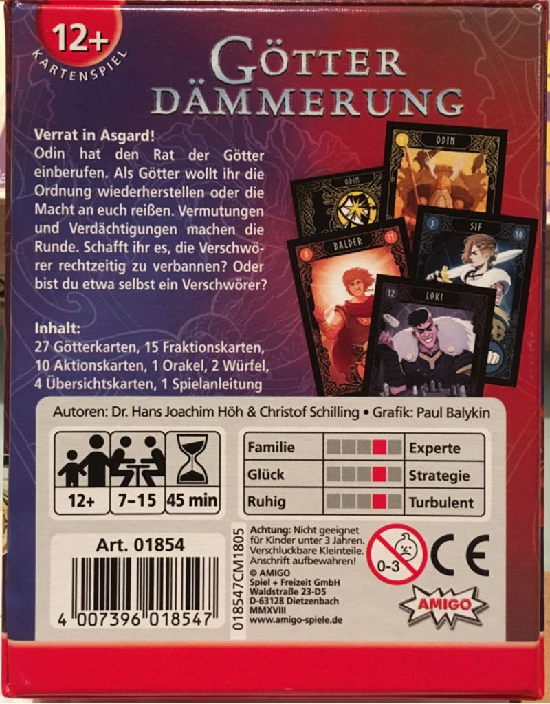 Götter Dämmerung  (7-15) board game collectible - Main Image 2