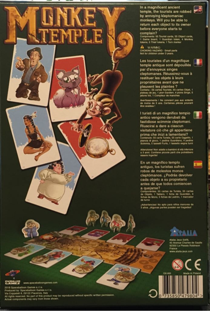 Monkey Temple  (3-8) board game collectible - Main Image 2