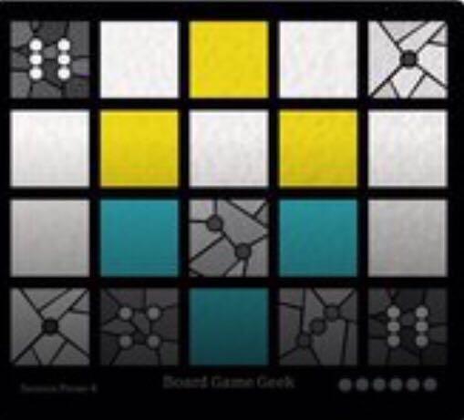 Sagrada: Promo 4, BoardGameWeek Window Pattern Card  (1-6) board game collectible - Main Image 2